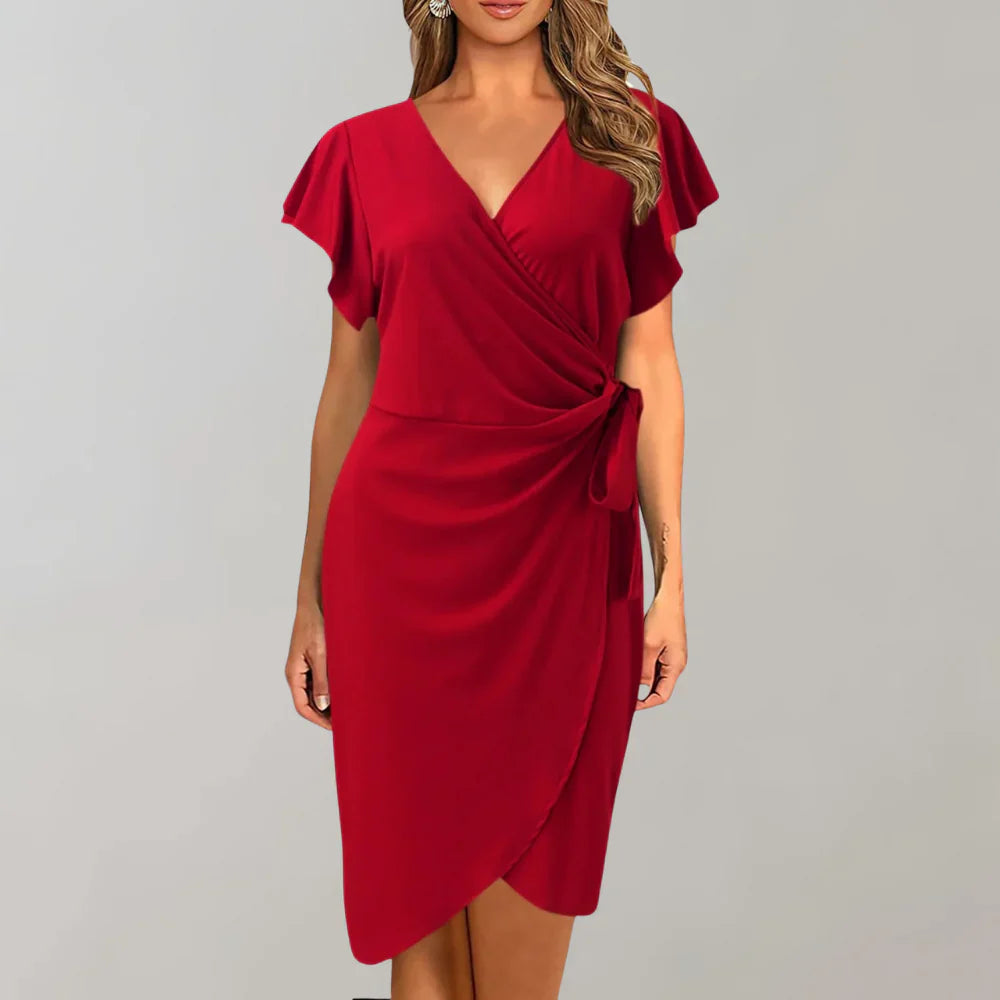 Serena – Abito avvolgente con maniche a cappuccio