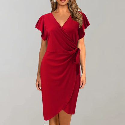 Serena – Abito avvolgente con maniche a cappuccio