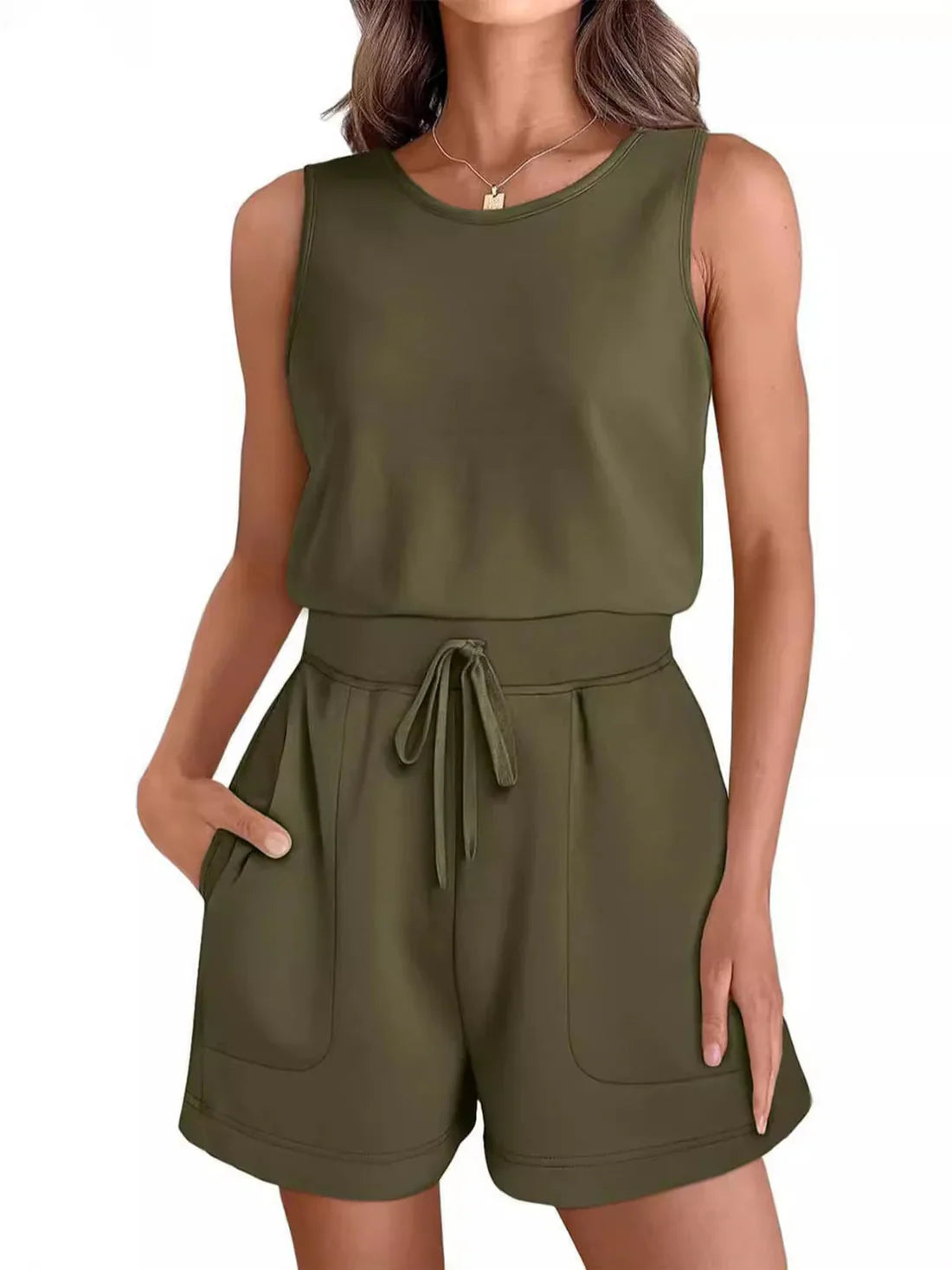 Kaelith – Tuta casual senza maniche con coulisse