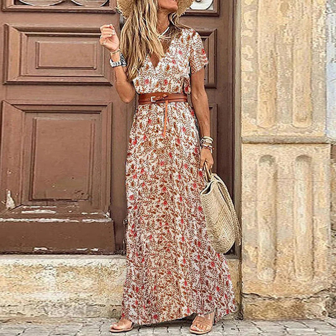 Noridel – Abito lungo boho con stampa paisley