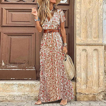 Noridel – Abito lungo boho con stampa paisley