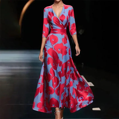 Matisse – Abito maxi elegante con fantasia floreale