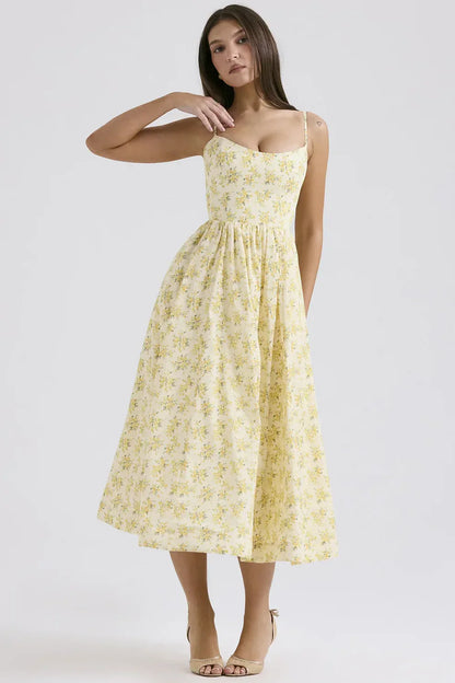 Abilene – Abito midi elegante in lino