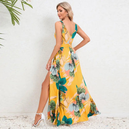 Brianne – Abito maxi elegante con fantasia floreale
