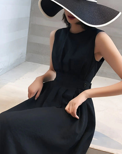 Elyndra – Abito elegante realizzato in lino di cotone