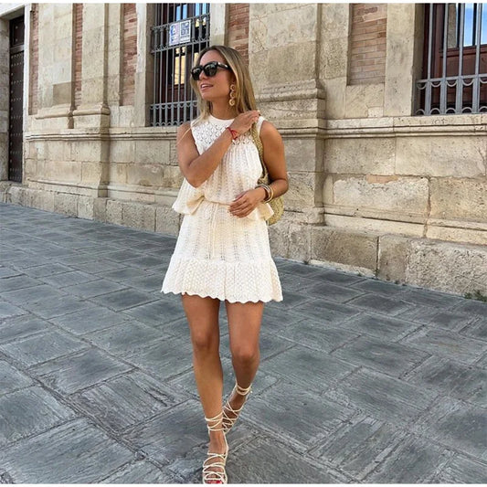 Juneira – Completo unico all'uncinetto con top e gonna