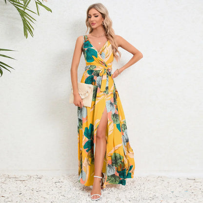 Brianne – Abito maxi elegante con fantasia floreale