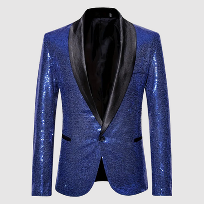Giacca blazer con paillettes da uomo