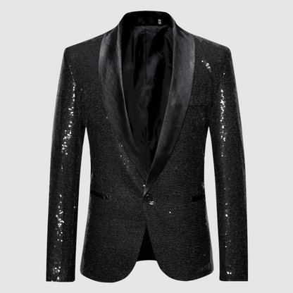 Giacca blazer con paillettes da uomo