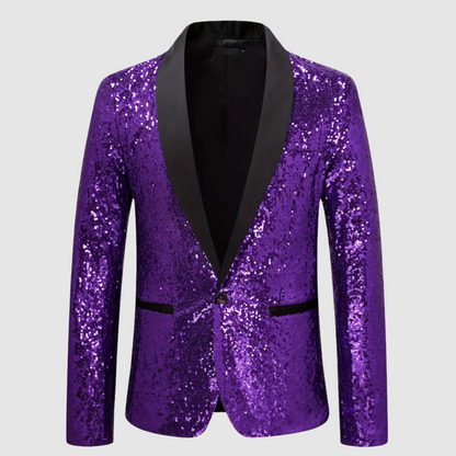 Giacca blazer con paillettes da uomo