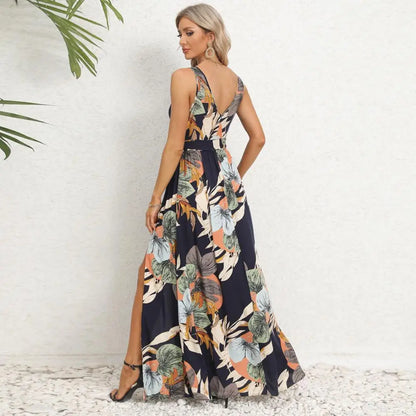 Brianne – Abito maxi elegante con fantasia floreale