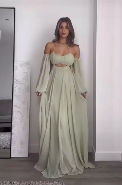 Orlaine – Incantevole maxi abito con spalle scoperte