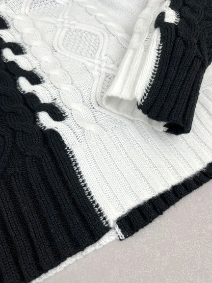 Merla - Maglione dolcevita lavorato a maglia grossa