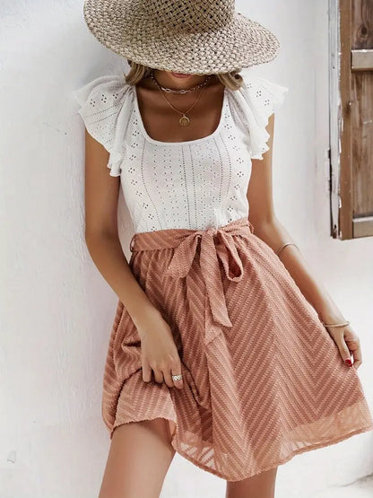 Amaree – Elegante abito in cotone con ricami