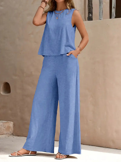 Remy – Elegante completo composto da top senza maniche e pantaloni