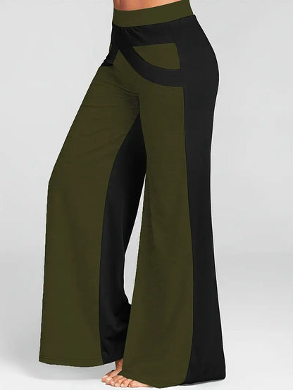 Xylaris – Pantaloni eleganti con gamba larga e design a blocchi di colore