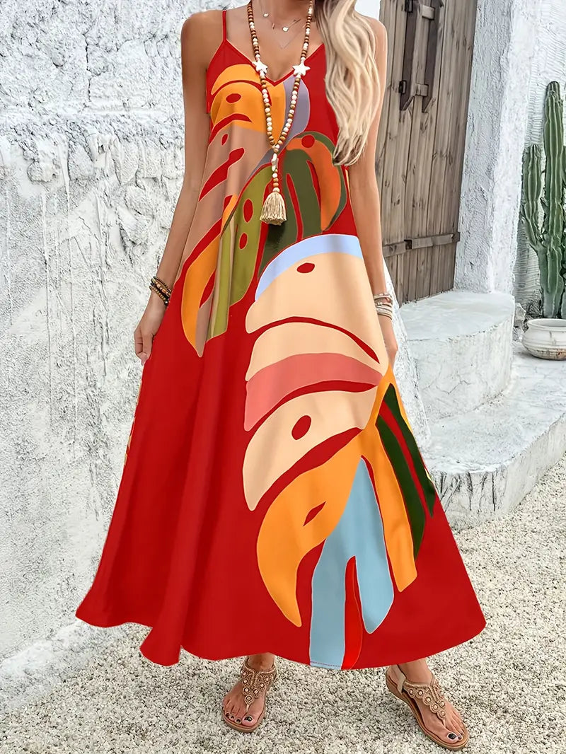 Vixie – Maxi abito luminoso senza maniche