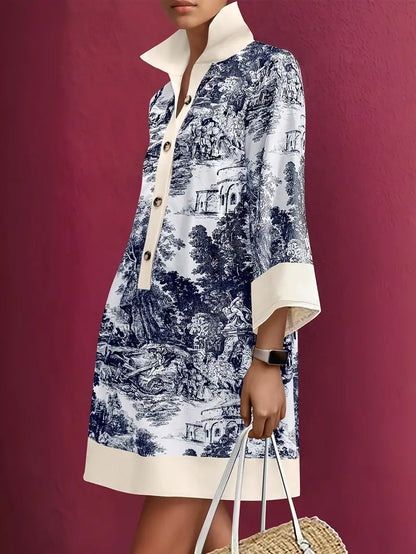 Yasmin – Abito chemisier elegante con colletto