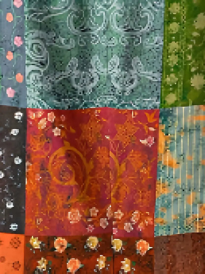 Lenivelle – Abito scampanato senza maniche patchwork Boho