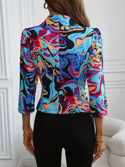 Susannah – Blazer con vivace stampa astratta
