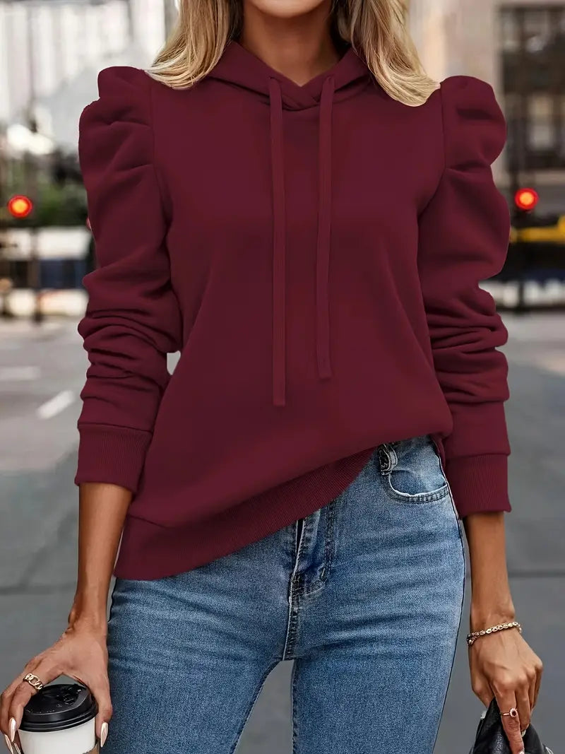 Anzu – Felpa in cotone con maniche a sbuffo