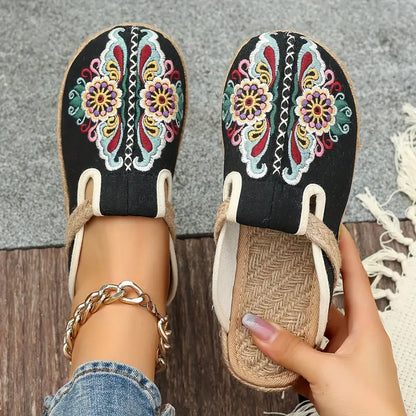 Sivelle – Scarpe slip-on traspiranti con ricamo