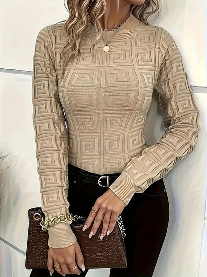 Holga – Elegante top lavorato a maglia con motivo