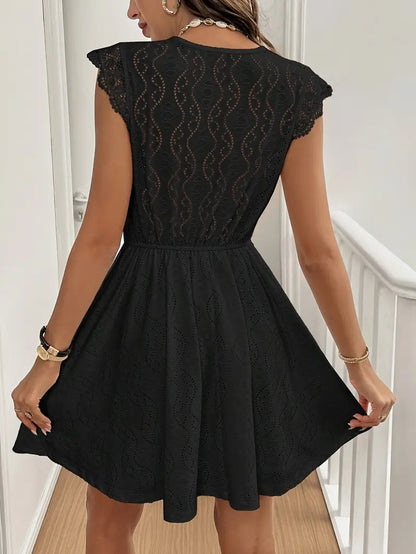 Avenleigh – Abito a trapezio da donna con maniche in pizzo