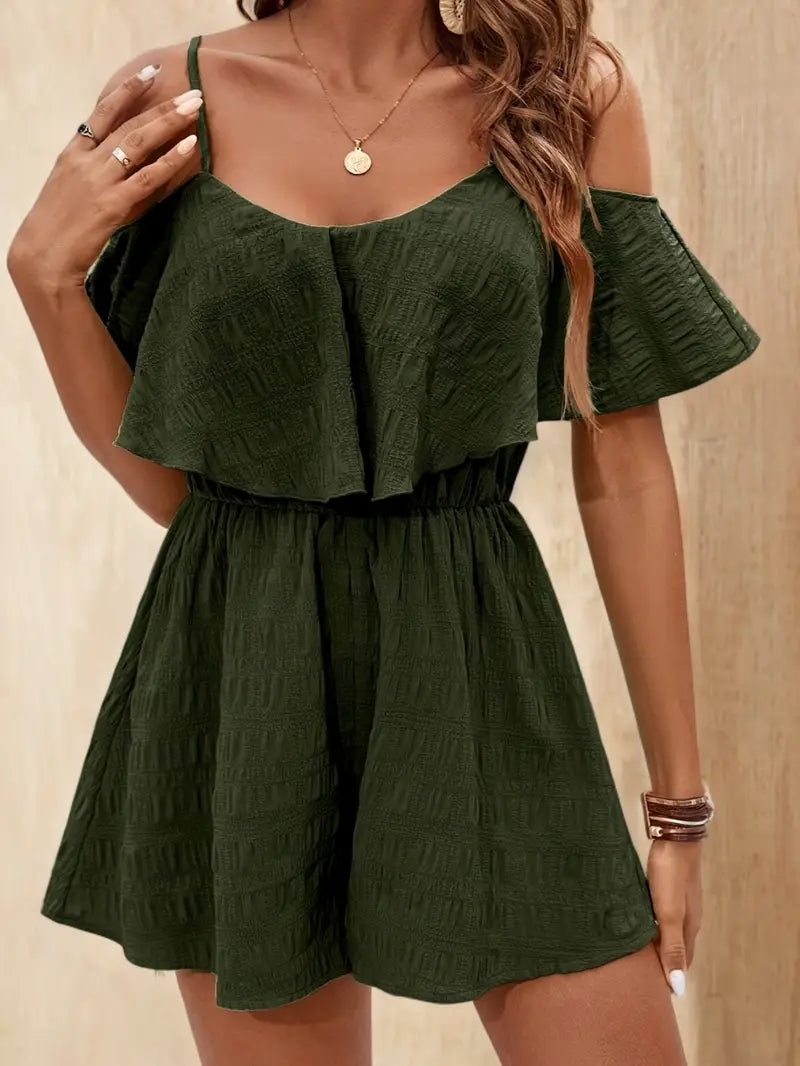 Lema – Tuta elegante e strutturata con spalle scoperte