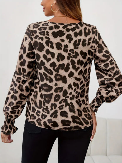 Mirabelle – Blusa leggera con stampa leopardata