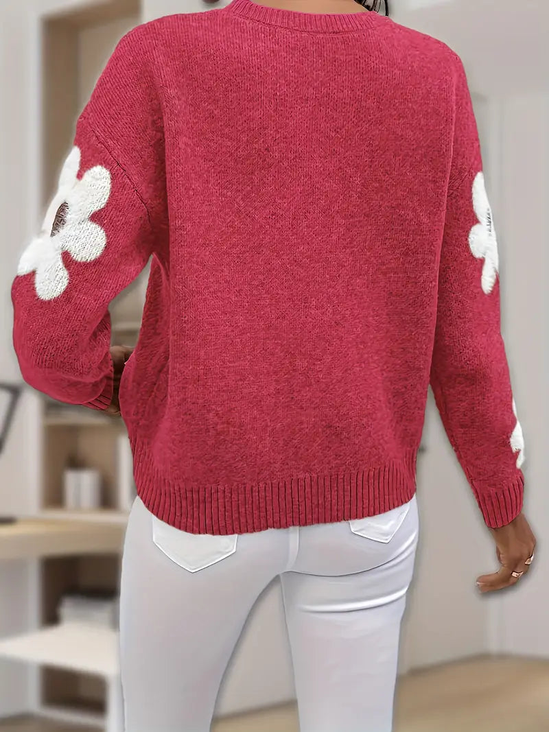 Cezy – Maglione lavorato a maglia con motivo floreale