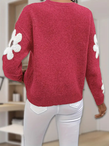 Cezy – Maglione lavorato a maglia con motivo floreale