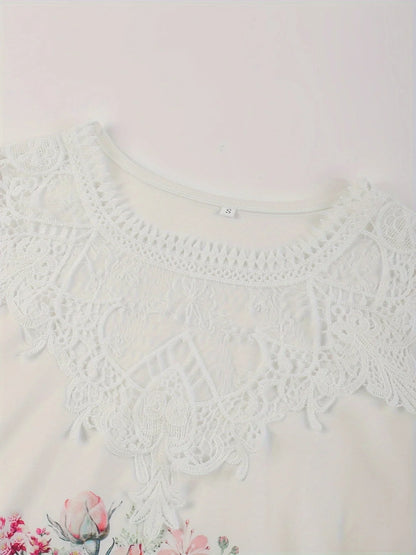 Britten – Blusa elegante realizzata in pizzo floreale