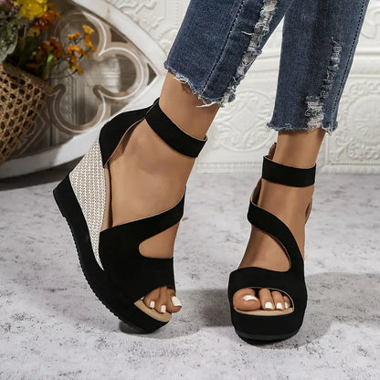 Oriane – Eleganti sandali con zeppa in stile espadrillas