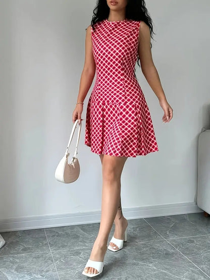 Ora – Elegante abito senza maniche con pieghe