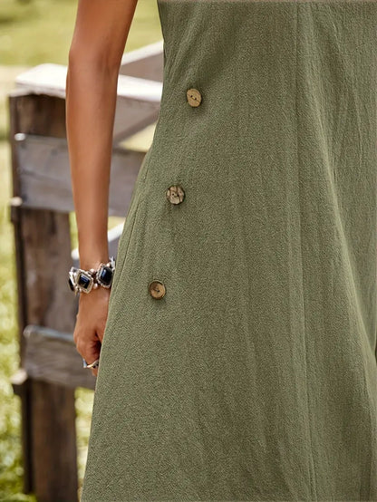 Joia – Abito boho chic con fondo a fazzoletto senza maniche