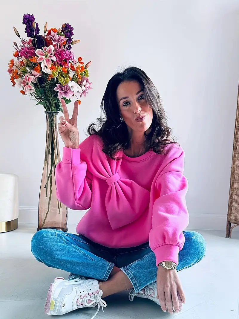 Benia – Maglione elegante con un grande fiocco