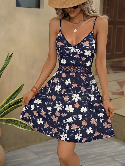 Badette – Elegante abito estivo senza maniche con motivo floreale