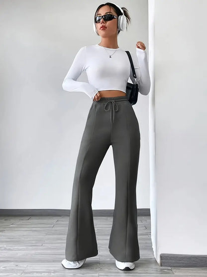 Manju – Pantaloni jogging a zampa in cotone