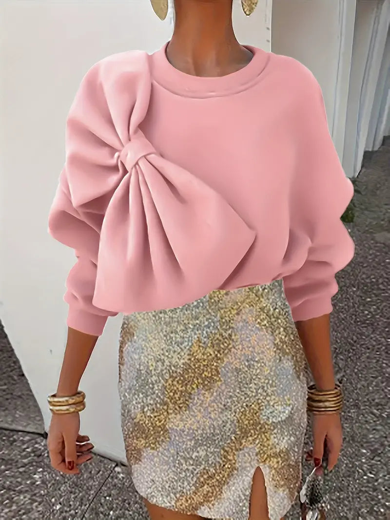 Benia – Maglione elegante con un grande fiocco