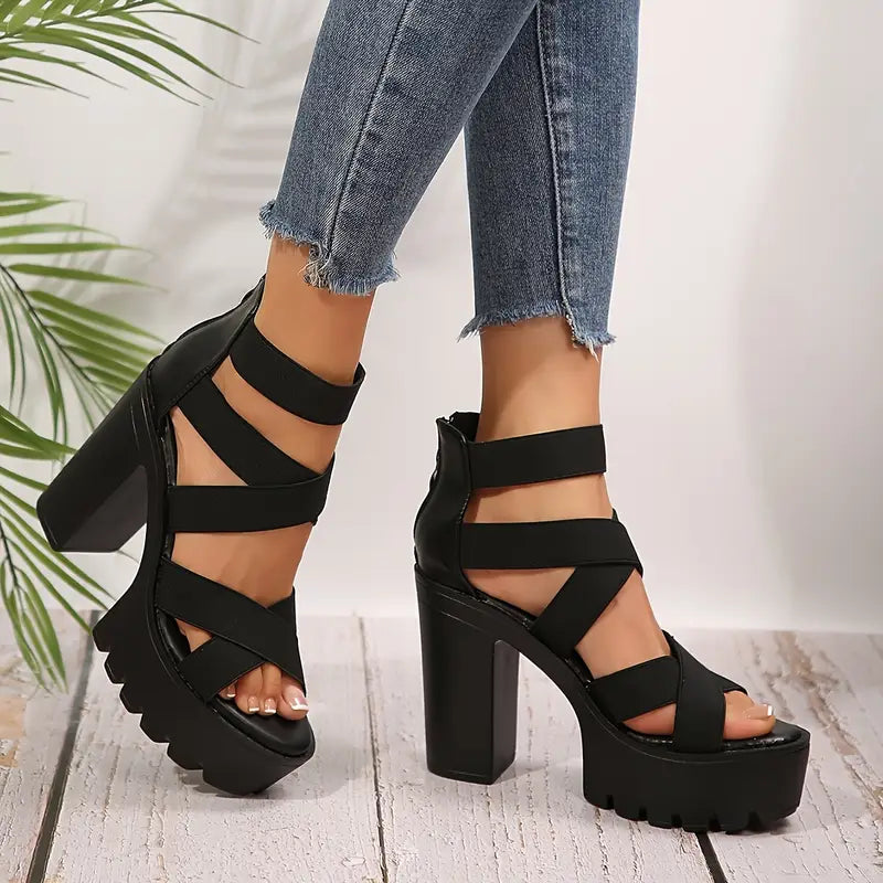 Kaevia – Sandali con plateau e tacco a blocco