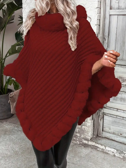 Dahlia – Maglione lavorato a maglia stile poncho