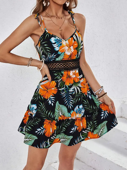 Adamie – Miniabito con stampa tropicale