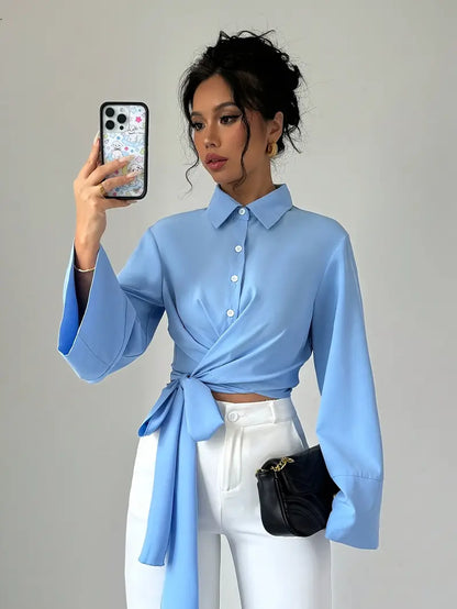 Saga – Blusa elegante a maniche lunghe