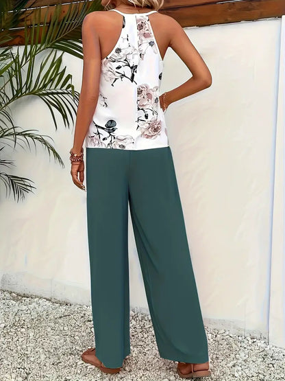 Remila – Elegante set due pezzi con motivo floreale