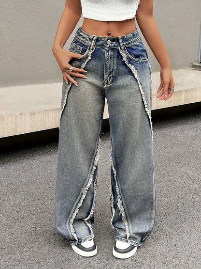 Molly – Pantaloni in denim a gamba larga