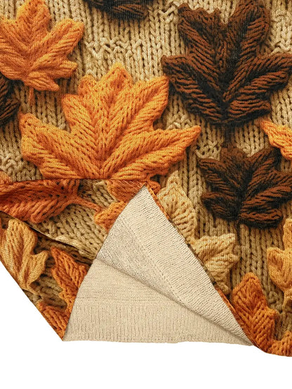 Rupal – Maglione con stampa di foglie autunnali