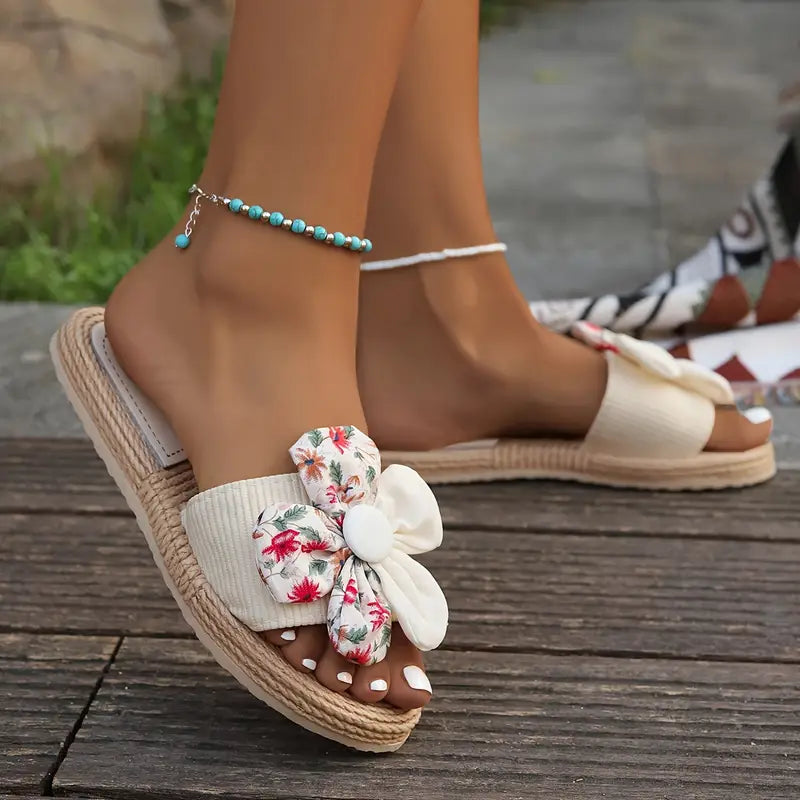 Treice – Espadrillas con fiocco floreale