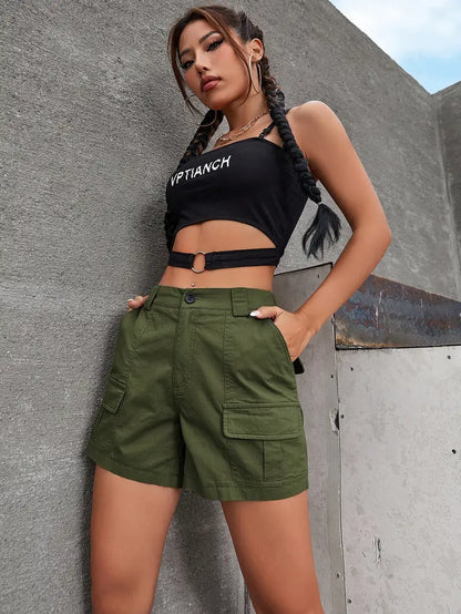 Zephyress – Eleganti pantaloncini cargo in cotone