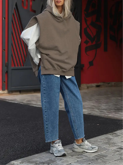 Ditta – Felpa con cappuccio alla moda in cotone